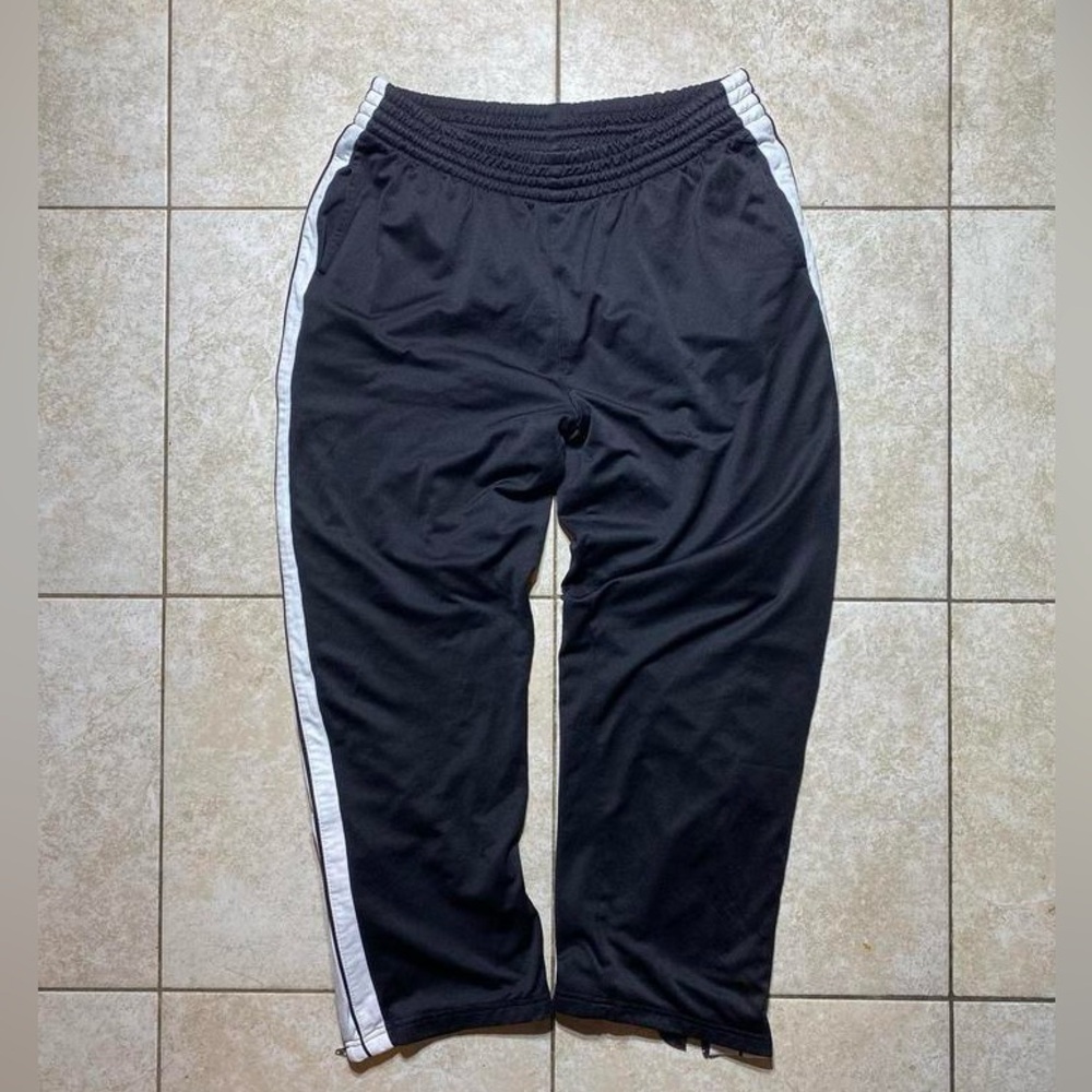 Black and White Striped Baggy Pants